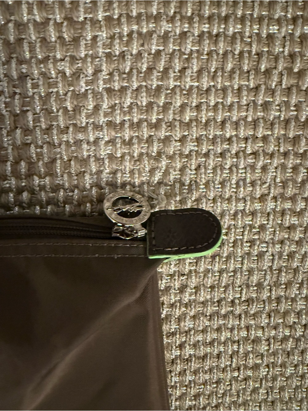 Longchamp Brown Nylon Tote with Leather Trim - Picture 5 of 7